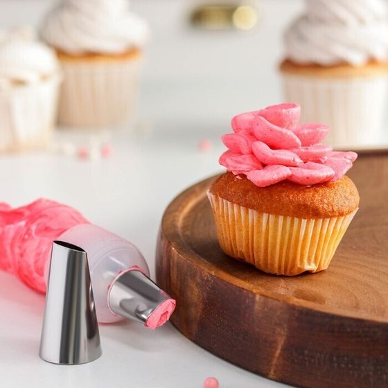 !09 Набор 2 предмета - Насадка кондитерская «Лепесток», d=3,4 см, выход 2,3 см, нержавеющая сталь