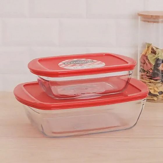 Блюдо прямоугольное с крышкой O CUISINE 23x15x6.5см 1.1л