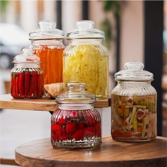 Банка стеклянная с крышкой FLEUR 250мл