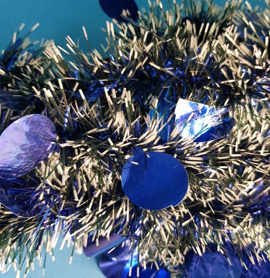 !09 Набор из 2-х штук: Мишура &quot;Волшебная&quot; 2,7 м. цвет синий