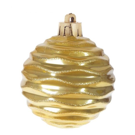 Набор из 3шт Украшение новогоднее Шар &quot;Золотое трио&quot;, D8 см, L8 W8 H9 см