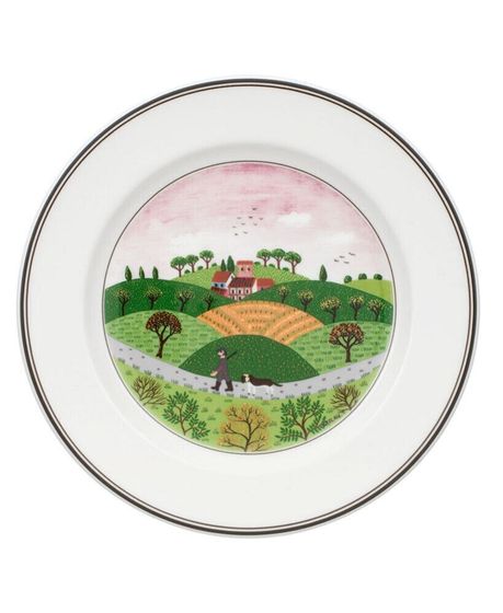 Design Naif Rim Salad Plate Hunter &amp; Dog