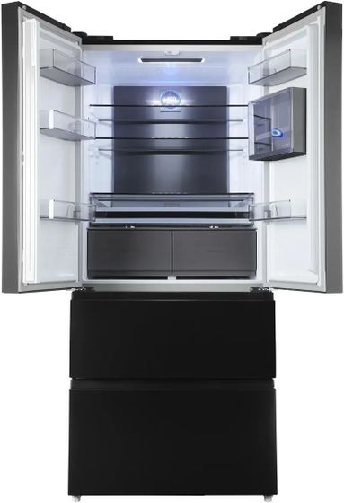 Холодильник Hyundai CM55043F черная сталь трехкамерный