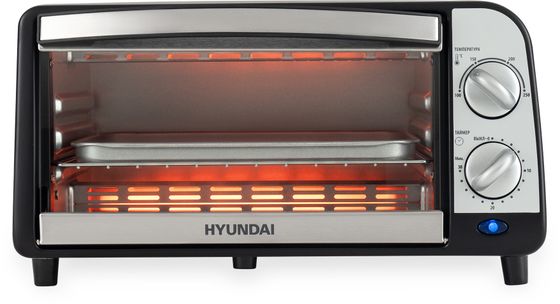 Мини-печь Hyundai MIO-HY071 9л 800Вт серебристый/черный