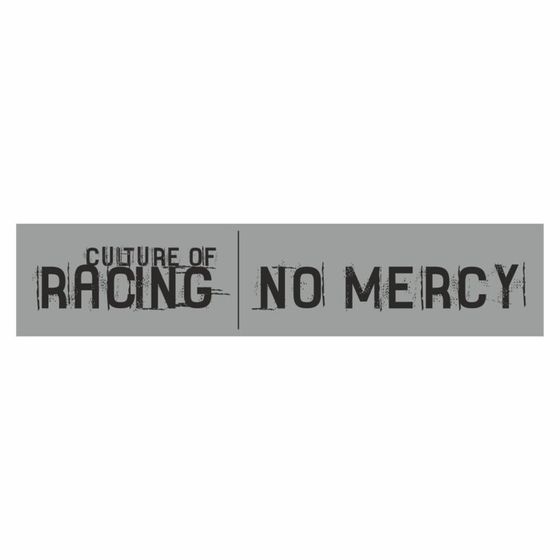 Полоса на лобовое стекло &quot;RACING NO MERCY&quot;, серебро, 1300 х 170 мм