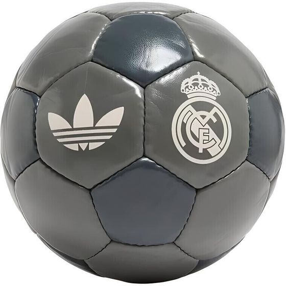 Adidas Originals Size 5 Soccer PU Hand-Stitched Soccer Ball Unisex Black Silver