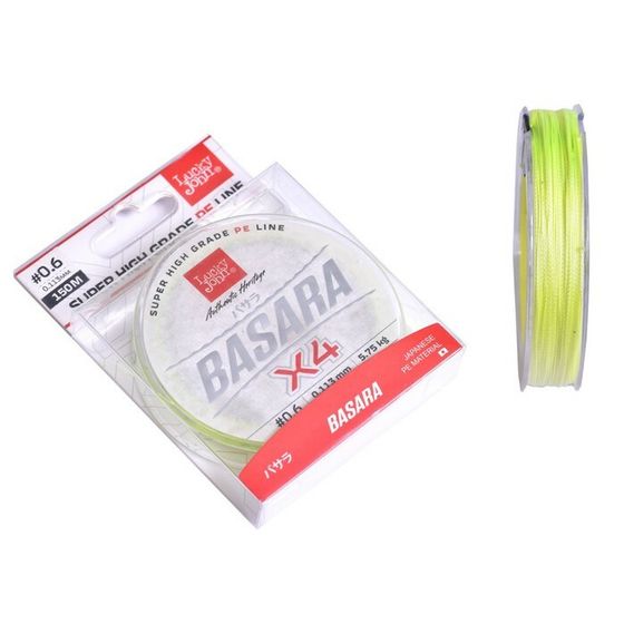 Леска плетёная Lucky John Basara Light Green 150/011