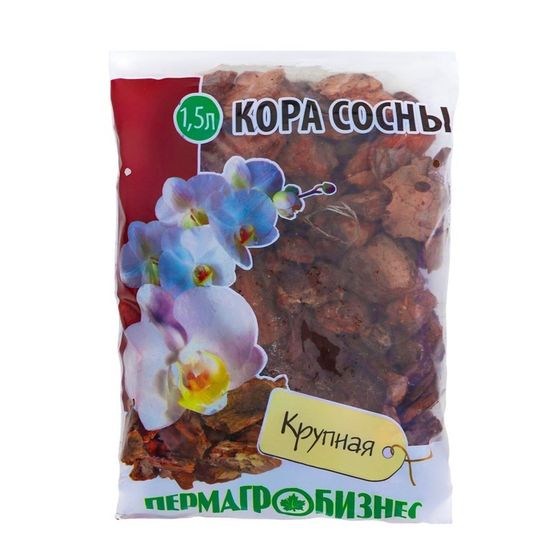 Добавка в почву Кора сосны, крупная, 1,5 л