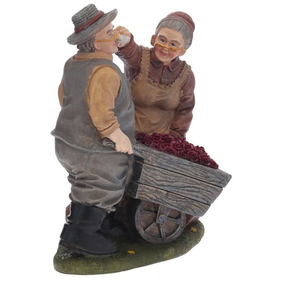 Фигурка декоративная "Бабушка с дедушкой", L18 W14,5 H19,5 см, 2в.