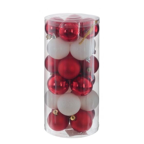Набор из 24шт Украшение новогоднее &quot;Шар&quot;, D 6 см, L14 W14 H31 см