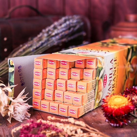 Благовония &quot;HEM&quot; 8 палочек угольные vanilla orange