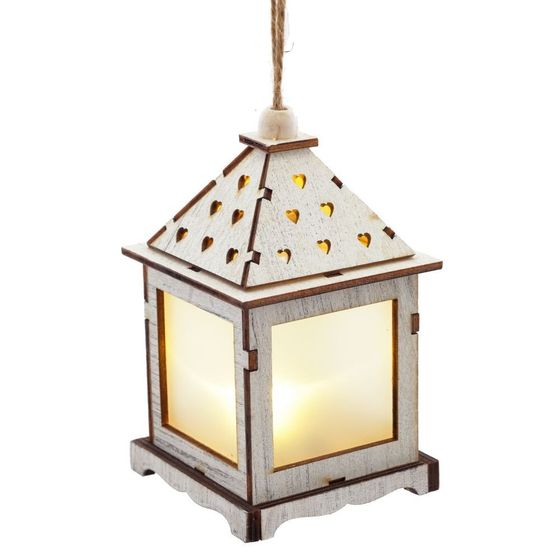 Украшение новогоднее &quot;Домик&quot; с подсветкой, L7,5 W7,5 H14 см, 3в.