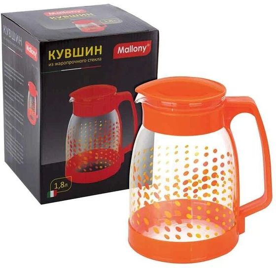 Кувшин Mallony BROCCA-1800 1.8л оранжевый/желтый