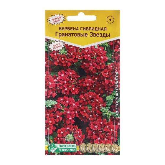 Семена цветов Вербена гибридная &quot;Гранатовые звезды&quot;, F1, 20 шт
