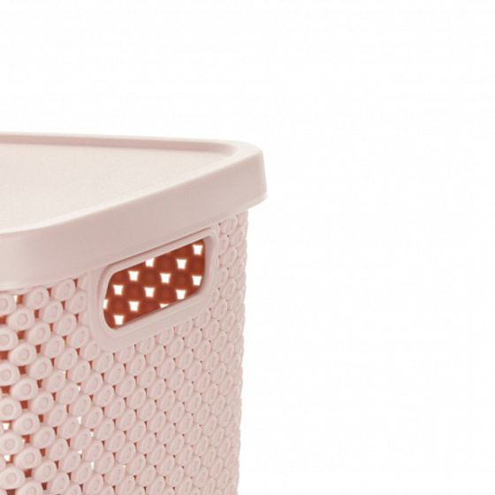 Ящик для хранения DIAMOND розовый 3.5л с крышкой