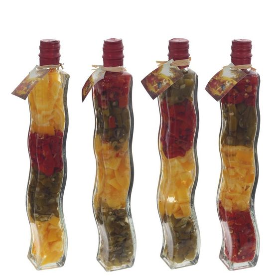 Бутылка декоративная &quot;Овощи&quot;, Д4,5 Ш4 В30 см, 1 шт из  4в.