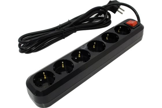 Сетевой фильтр 5bites SP6B-330 6 роз. 3м черный