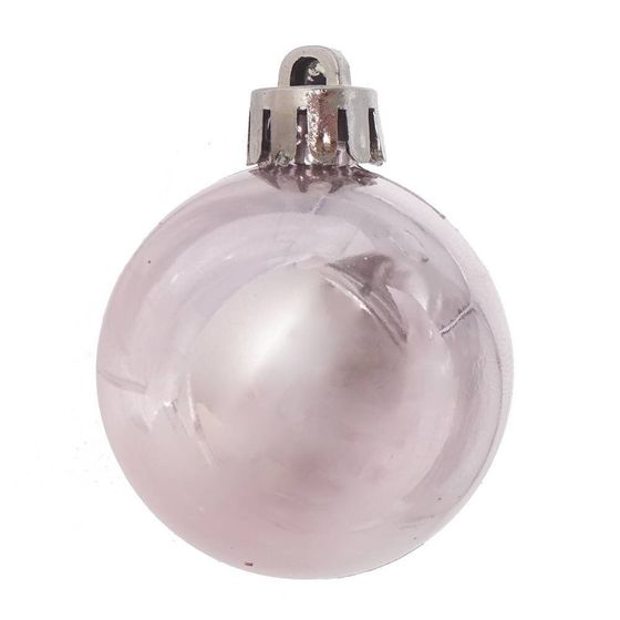 Набор из 12шт, Украшение новогоднее Шар &quot;Розовый жемчуг&quot;, D4 см, L4 W4 H5 см