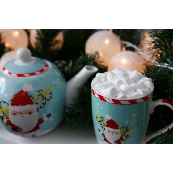 !09 Кружка «Новый год. Дед Мороз», 350 мл, фарфор, в упаковке