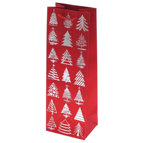 Пакет подарочный (бумага 210г/м2, блок 12шт), L12 W9 H35 см, 4в.