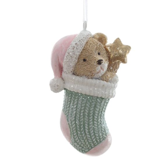 Фигурка декоративная подвесная "Медвежонок", L4,5 W2,5 H7,5 см, 2в.