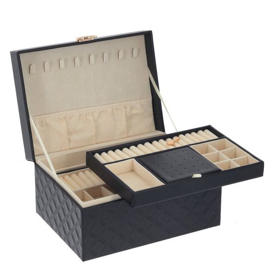 Шкатулка для украшений с дорожным футляром, Д25 Ш18 В12,5 см