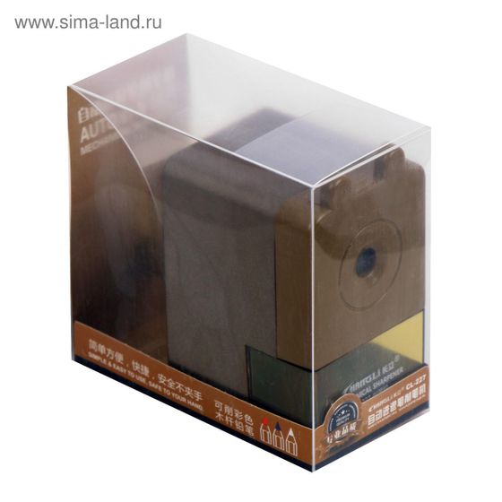 !Точилка механическая с контейнером "Классика", МИКС