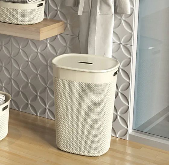 Корзина для белья FILO 55л бежевая