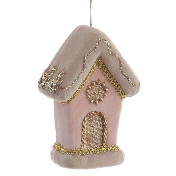 Украшение новогоднее &quot;Домик&quot;, L10,5 W6 H15 см, 4в.