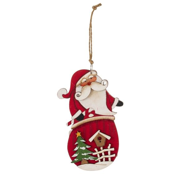 Изделие декоративное подвесное "Дед Мороз", L10 W0,5 H13 см, 4в.