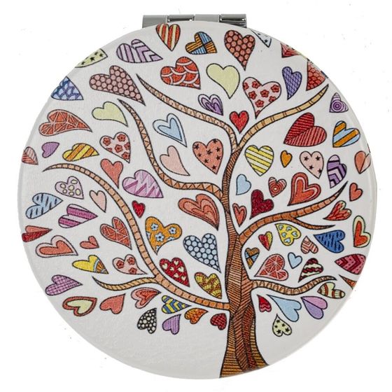 Зеркало карманное, Д7 Ш7 В1 см, 4в.