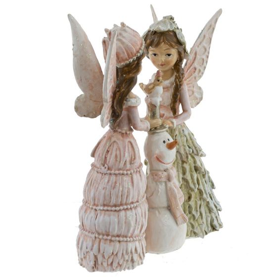 Фигурка декоративная &quot;Феи и снеговик&quot;, L7,5 W3 H10 см