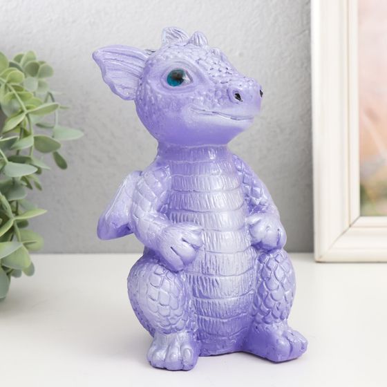 !09 Копилка "Дракончик" 18х10х10 см, цвет сиреневый