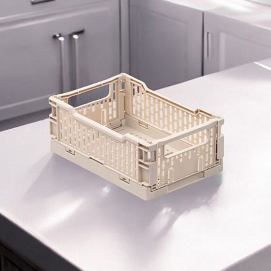 Корзинка для хранения складная CASSA XS слоновая кость 0.66л