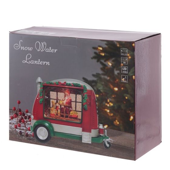Изделие декоративное &quot;Дед Мороз в фургоне&quot; (подсвет, вьюга, муз, AA х3 н/п +USB) L28,5 W10,5 H19,5 с