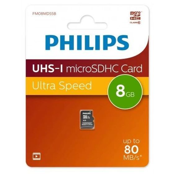Карта памяти microSDHC 8GB Philips High Speed Class 10 (FM08MD55B/97)