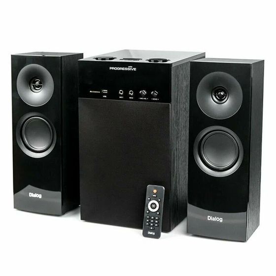 УЦЕНКА-Компьютерная акустика DIALOG AP-250 Progressive черный (щелчки и треск при переключении эквалайзера гул в режиме ожидания, царапины)
