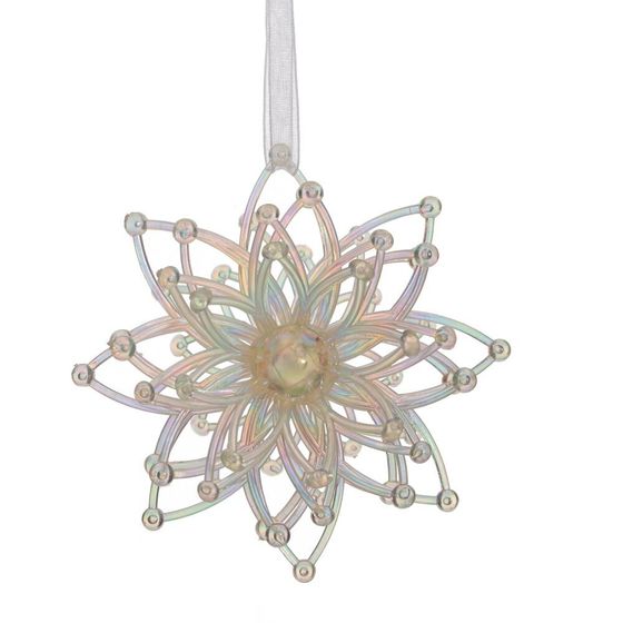 Украшение новогоднее &quot;Снежинка&quot;, L10 W5 H10 см, 3в.