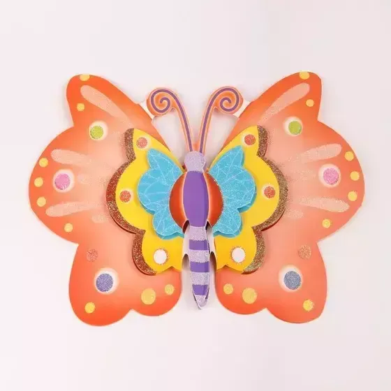 !Набор 3 штуки - Декоративная самоклеющаяся наклейка "Бабочка", 35,5*25 см.