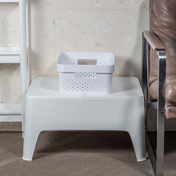 Коробка INFINITY перфорированная с крышкой 11л серая