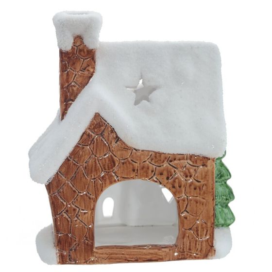 Подсвечник &quot;Домик&quot; (диаметр свечи - 6 см), L13 W8 H16 см, 2в.