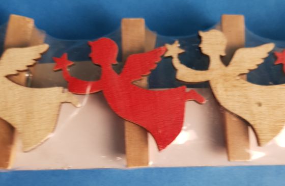 !Набор декоративных прищепок "Ангелочки" 6 штук