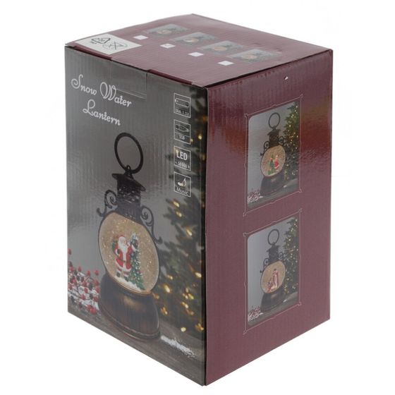 Изделие декоративное &quot;Фонарь&quot; (подсвет, муз, вьюга, 3хААА н/п +USB), D 10 см, L11 W11 H24 см