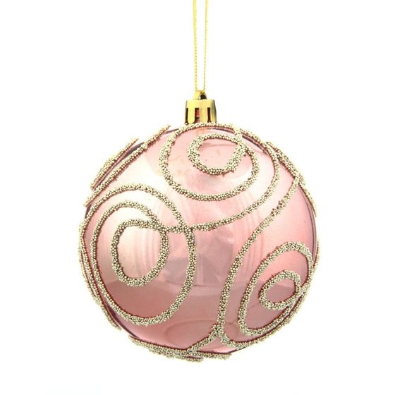 Набор из 12шт Украшение новогоднее Шар &quot;Волшебный завиток&quot;, D 8 см, L35 W27 H9 см