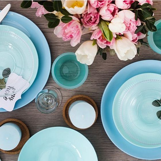 Столовый набор 19 предметов ДИВАЛИ БЛЮ