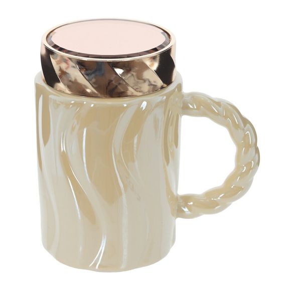 Кружка с крышкой, 490 мл, L13 W8 H13 см, цвет микс