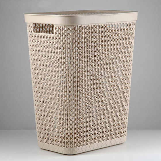 Корзина для белья DIAMOND латте 38л