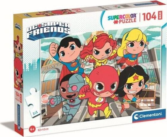 Clementoni Puzzle 104 Maxi Super Kolor DC Superfriends