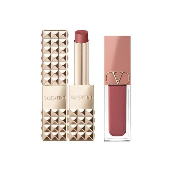 Valentino High-Order Rivet Lipstick Lip Stain Makeup Sets Easy-to-Blend Natural 3.2g+6.5ml