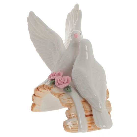 Фигурка декоративная &quot;Голуби&quot;, Д12,5 Ш7 В9,5 см